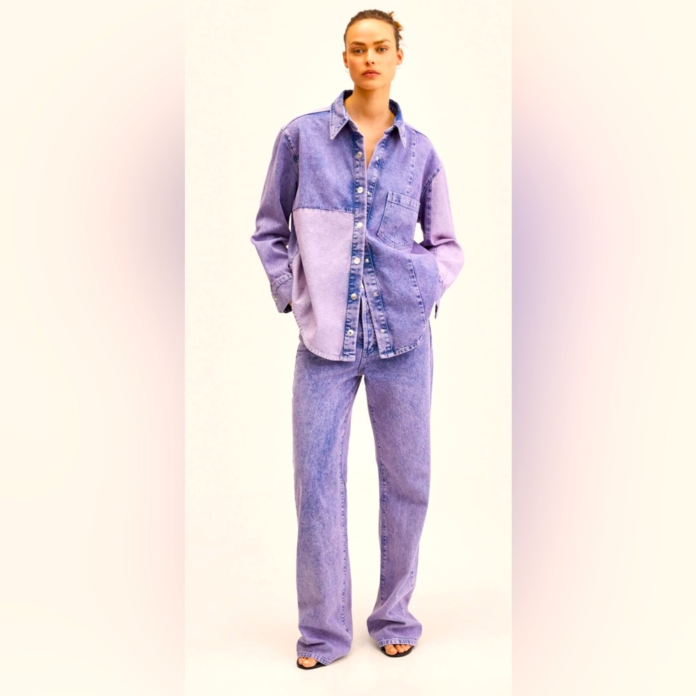 Denim oversized shirt